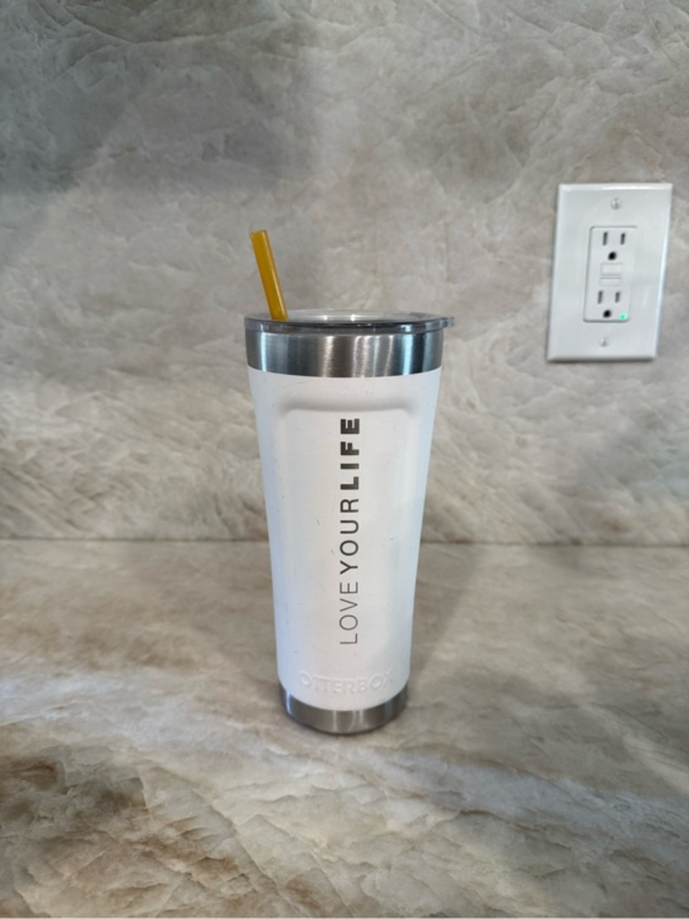 OtterBox 20 oz White Insulated Tumbler Love Your Life